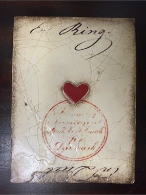 Sid Dickens T-384 “Sentiment” Memory Block Heart Wall Art Retired Collectible